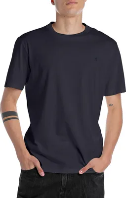 Produktbild von Replay Herren T-Shirt dunkelblau mit Rundhalsausschnitt und kleinem Logo