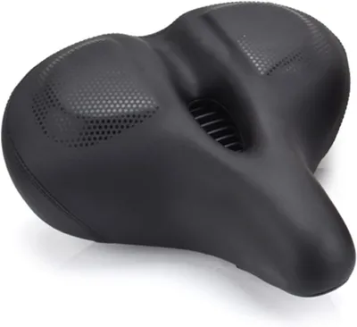 Productafbeelding van Fietszadel Kussen - Comfortabel Zadelhoes - Lang Fietsen - Ergonomisch Ontwerp - 27 x 25.5 cm - Zwart