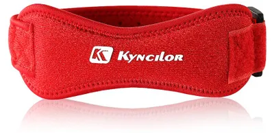 Produktbild von Einstellbare Knie Patellasehne Unterstuetzung Strap Band Knie Unterstuetzung Klammer Pads fuer Outdoor Sport (Rot)