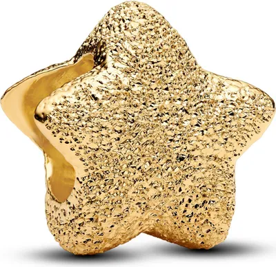 Zdjęcie produktu dla PANDORA MOMENTS Charm Mini Star Texture pozłacany 764050C00