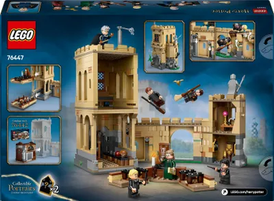 Zdjęcie produktu dla LEGO Harry Potter Zamek Hogwart: lekcja latania na miotle, Zabawka dla Dziecka do Zbudowania, Zestaw Modułowy dla 9-latka z 6 Minifigurkami i Salą Zajęć z Transmutacji, Pomysł na Prezent, 76447