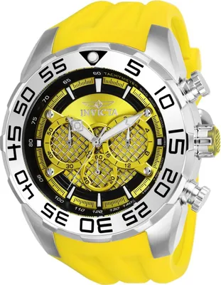 Zdjęcie produktu dla Invicta Speedway 26298 Zegarek Męski - Mechanizm Kwarcowy - Stal Nierdzewna z Żółtą Tarcza - 50 mm