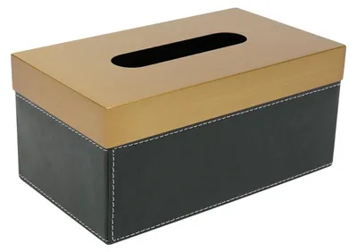 Immagine prodotto di Contenitore per fazzoletti – Porta fazzoletti rettangolare – Metallo e (PU) – Elegante accessorio per la casa, l'ufficio o il bagno – Dimensioni: 22x13x10 cm – Verde scuro