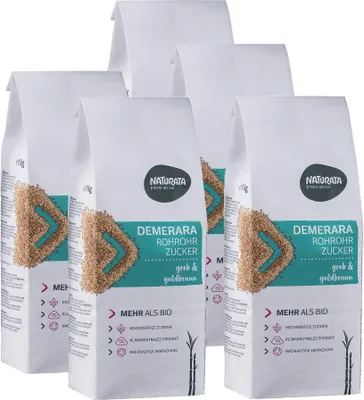 Produktbild von Demerara Rohrohrzucker, 5 x 1 kg