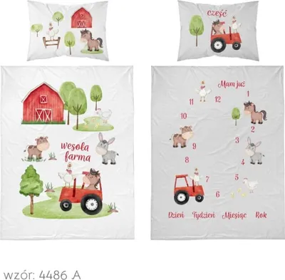 Immagine prodotto di Biancheria da letto per neonati 100x135 trattore fattoria COTONE