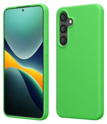 Produktbild von kwmobile Handyhülle für Samsung Galaxy S23 FE Hülle - Case Silikon - Kabelloses Laden - Schutzhülle Cover in Limettengrün