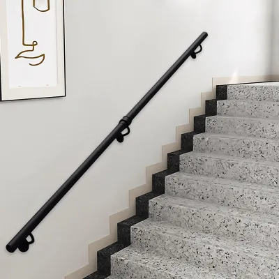 Image de Rampe de sécurité industrielle en fer forgé pour escalier