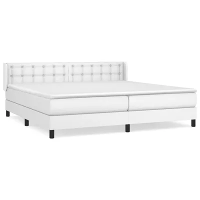 Produktbild von vidaXL Boxspringbett mit Matratze Weiß 200x200 cm Kunstleder