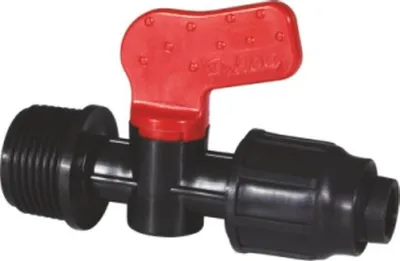 Produktbild von PP Schnellverbinder für Tropfschlauch PN6 Klemmfitting Kugelhahn Ø16 x AG 1/2"