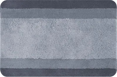 Produktbild von spirella Badematte | kuscheliger Hochflor | Rutschfester Badvorleger | viele Größen | waschbar 40° | 65x55 cm | Grau