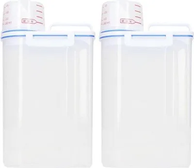 Image de Petits distributeurs en plastique pour le riz - Bec verseur de 2,5 l - Produits alimentaires secs