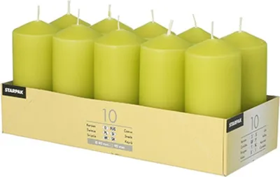 Produktbild von STARPAK Stumpenkerzen 40 mm kiwi 10 Stück