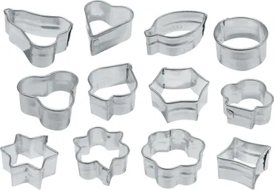 Immagine prodotto di set di 12 mini tagliabiscotti, 3-4x1,7 cm