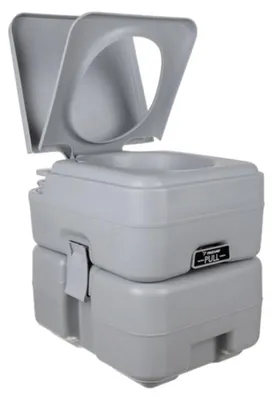 Produktbild von Trizand 24498 Tragbare Campingtoilette 20 + 12 l, grau