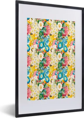 Produktbild von MuchoWow® MuchoWow® Gerahmtes Poster Blumen - Frühling 40x60 cm - Poster mit zchwarzem Bilderrahmen - Poster in Rahmen