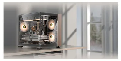 Produktbild von Antec CX600M, Midi Tower, PC, Schwarz, Holz, ITX, micro ATX, Glas, Stahl, Holz, Gaming