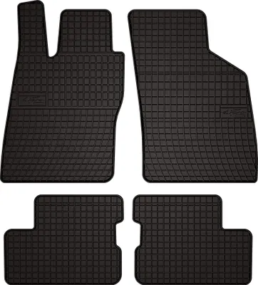 Produktbild von Gummifußmatten passend für Opel Astra F (Schrägheck, Limousine, Kombi, Cabrio, Bj. 1991-2002) –  schwarz, passgenau, mit Befestigungen set 4 Stk. - Gummi-Automatten