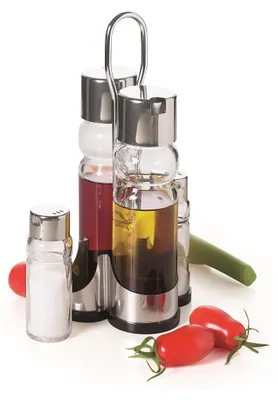 Image de Ensemble de 5 pièces Molecuisine : vinaigre, huile, sel et poivre