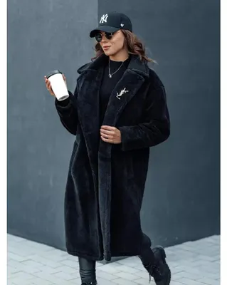 Obrázok produktu pre Dámsky zimný kabát GLAMFUR dlhý kabát čierny S