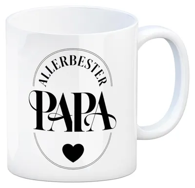 Produktbild von Allerbester Papa Herz Kaffeebecher zum Vatertag