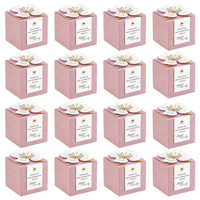 40er-Pack quadratische Blumengeschenkboxen, 6,5 cm, Papier