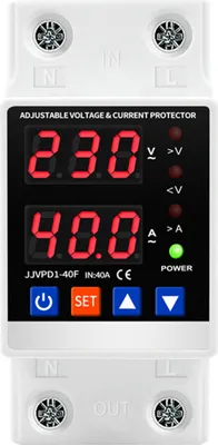 Produktbild von Dual Display 40A Din Schiene Einstellbare Digitale ueber Unter Spannung Relais ueberspannungsschutz Grenze ueber Aktuelle Schutz