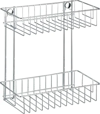 Produktbild von WENKO Wand Regal 2 Etagen Classic Bad Gäste WC Korb Dusche Aufbewahrung Stauraum
