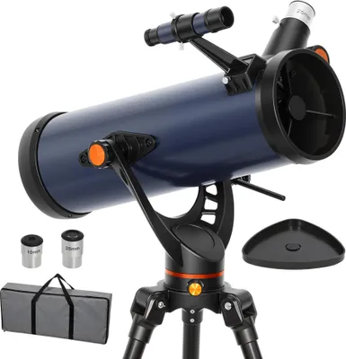 Zdjęcie produktu dla Teleskop Outsunny dla początkujących astronomów – dorośli, apertura 114 mm, ogniskowa 1000 mm