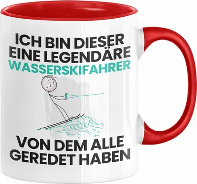 Produktbild von Wasserskifahrer Geschenk Tasse Lustige Geschenkidee Geburtstag für Wasserskifahrer Ich Bin Dieser Legendäre Wasserskifahrer Von Dem Alle Geredet Haben Kaffee-Becher (Rot)