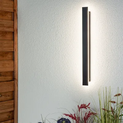 Obrázok produktu pre LUMILED vonkajšie nástenné svietidlo 18W LED moderné 230V 4000 K neutrálne biele nástenné svietidlo vonkajšie svietidlo nástenné svietidlo nerezová oceľ plast čierna IP65 vodotesné vonkajšie