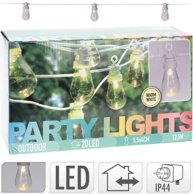 Productafbeelding van ProGarden LED-feestverlichting, 20 lichtpunten, 4,5 V