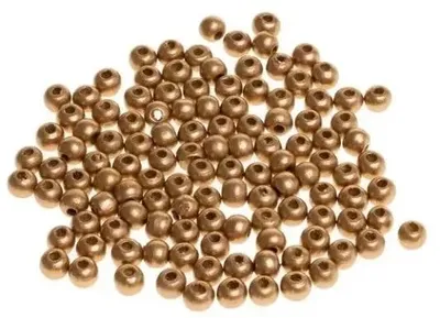 Obrázok produktu pre Drevené korálky na navliekanie, zlaté, 8 mm, 120 ks – Brewis