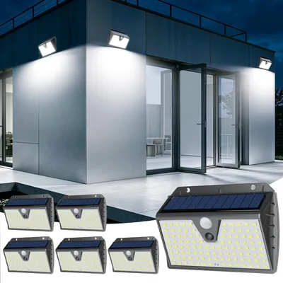 Produktbild von Solarlampen für Außen mit Bewegungsmelder 6 Stück, IP65 Solar Wandleuchte