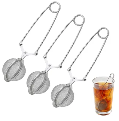 3er-Set Teesiebe aus Edelstahl, Teekugeln für losen Tee