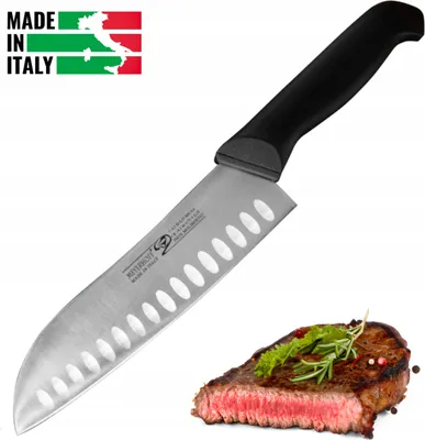 Zdjęcie produktu dla Nóż Kuchenny 19cm Santoku Stal Nierdzewna Nożyk do Warzyw Mięsa Owoców