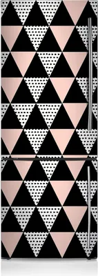 Produktbild von Kühlschrankfolie Aufkleber Kühlschrankmagnete Dekoration Kühlschrankfolie 70x190 cm - Geometrische Dreiecke.