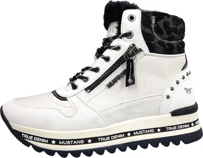 Immagine prodotto di Mustang Scarpe da donna Stivali stringati Bianco Tempo libero, Numero di scarpe:37 EU