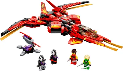 Image de LEGO 71704 NINJAGO Legacy Kais Super-Jet Set de jeu avec les figurines du chasseur Nindroid