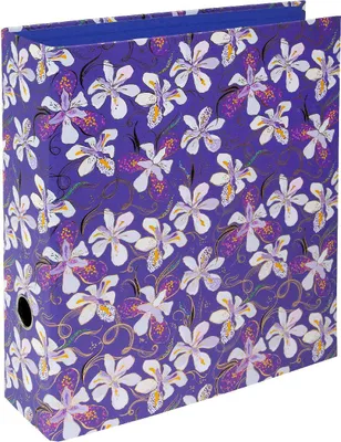 Produktbild von Ordner Orchid Mood purple, A4, 80 mm, lila, Goldprägung