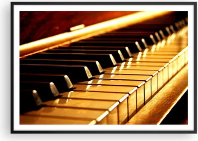 Produktbild von Gerahmtes Poster - Schwarzer Rahmen - Klavier Musik Konzert - 100x70 cm - Wand Bild - Wanddeko - Wandbilder - Wandposter - Bilderrahmen - Bilder - Kunstdruck - Wandbild - P2BAA100x70-2200