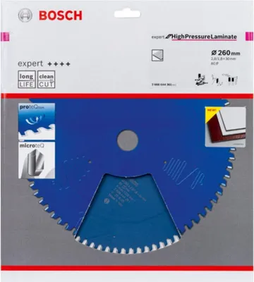Immagine prodotto di Lama circolare Expert per alta pressione Bosch, 260 x 30 x 2,8 mm, 80 2608644361