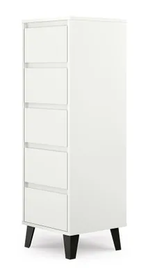 Obrázek produktu pro Topeshop SCANDI 5S BIEL, Bílá, 5 zásuvka/zásuvek, Dřevotřískové desky, Moderní, Černá, 400 mm