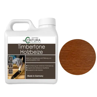 Produktbild von Contura Holzbeize 1Liter Holzfarbe Tischler Positiv Beize Holz Farbe Wasserbeize Parkett - Tabak