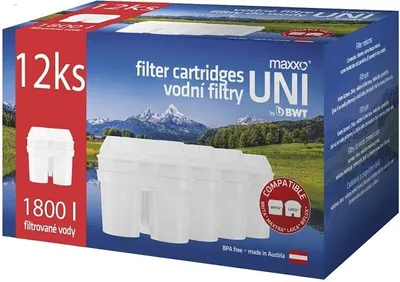 Produktbild von Universal Wasserfilterpatrone, 12er Pack, für bis zu 150 Liter pro Patrone