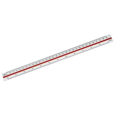 Produktbild von Linex 100413044, Maßstabslineal, Weiß, Matte, cm, 300 mm, 1 Stück(e)