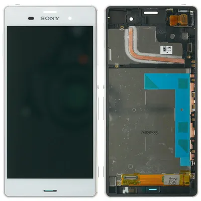 Produktbild von Sony Xperia Z3 D6603 Display LCD Modul mit Rahmen, weiß