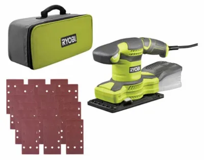 Produktbild von Ryobi RSS280‐SA30, Plattenschleifer, Schwarz, Grün, Grau, 13000 OPM, 2 mm, AC, 280 W