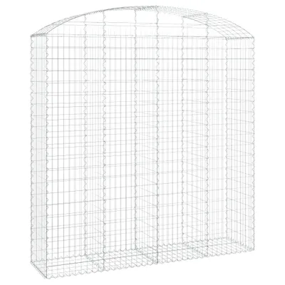 Image de vidaXL Gabion avec arche haute 200x50x200/220 cm Fer galvanisé