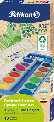 Produktbild von Pelikan Deckfarbkasten K12 eco 12 Farben