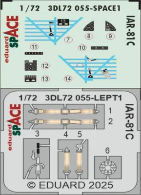 Produktbild von Eduard Accessories 3DL72055 - 1:72 IAR-81C SPACE for IBG - Neu